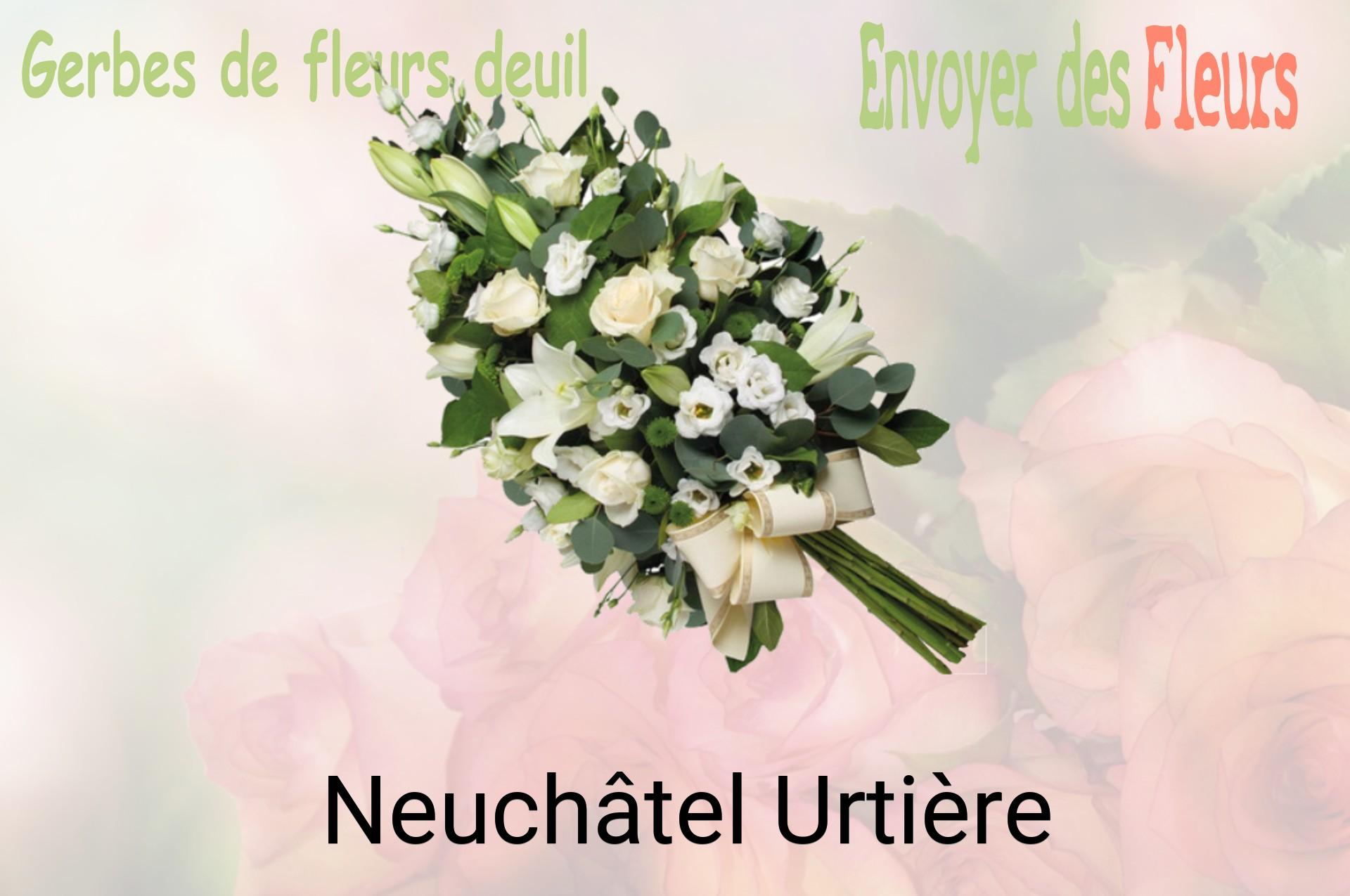 Gerbe de fleurs de deuil livrée à Neuchâtel-Urtière